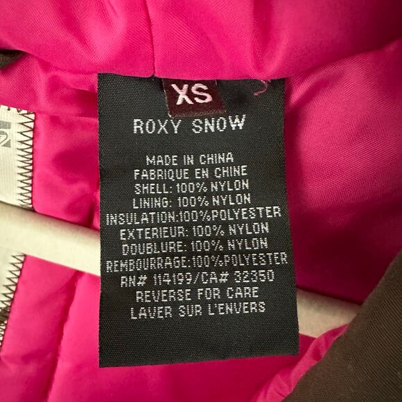 Roxy Snow Jacket Women’s Size XS Snowboard Ski 5000 mm  Brown Pink Orange - Picture 8 of 9